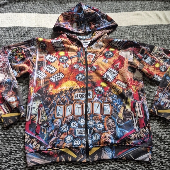 Multicolor Graphic Men's Hoodie - Picture 1 of 7